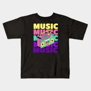 Retro 80s Music Kids T-Shirt